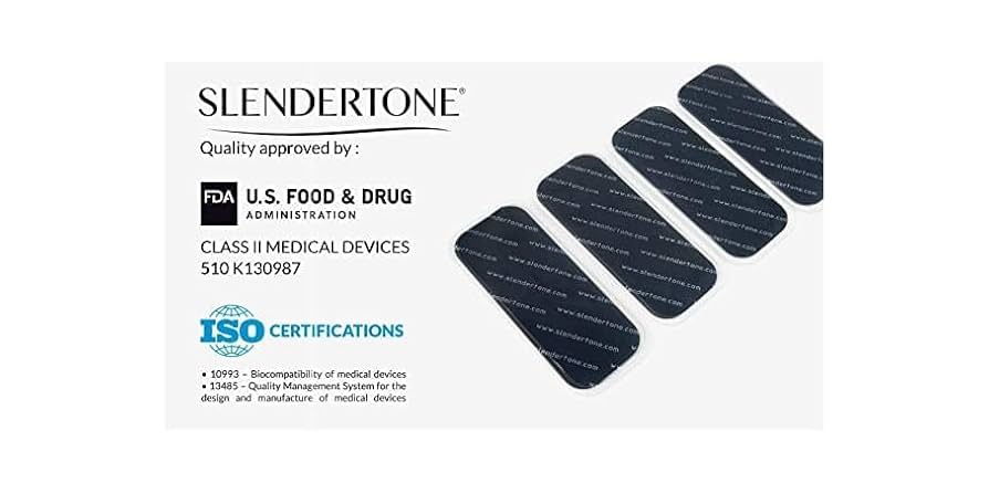 Slendertone The Flex Mini Gel Pads (1 Set of 4 Pads) Black